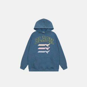 y2k embroidered oversized hoodie bold lettering & style 2178