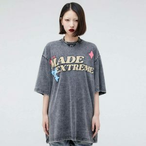 y2k extreme skull graphic tee bold & youthful streetwear 5658