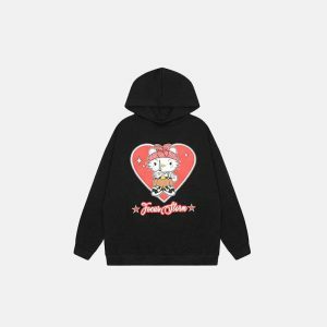 y2k hello kitty hoodie graphic & youthful streetwear icon 1927