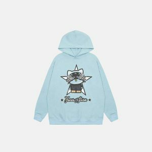 y2k hello kitty hoodie graphic & youthful streetwear icon 4909