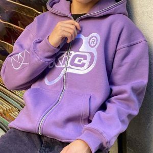 y2k loose hoodie   urban chic oversized hoodie youthful vibe 6253