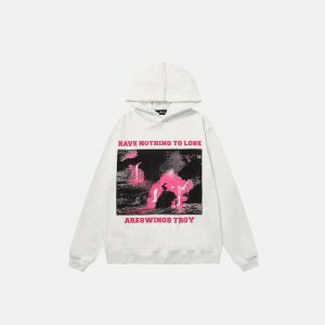 y2k nothing to lose hoodie oversized & youthful style 8028