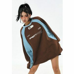 y2k smarttooth vintage sweatshirt   retro & youthful appeal 6697