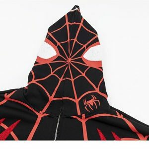 y2k spider embroidered hoodie oversized & edgy comfort 3272