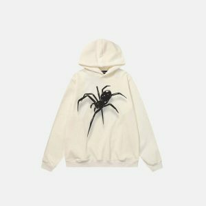 y2k spider graphic hoodie   edgy & youthful streetwear icon 2280