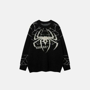 y2k spider sweater   iconic web design urban trendsetter 5938