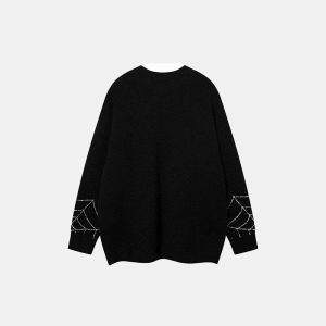 y2k spider sweater   iconic web design urban trendsetter 6371