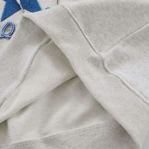 y2k star letter hoodie embroidered design youthful edge 8501