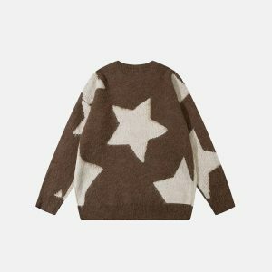 y2k star sweater   knitted & youthful streetwear icon 7508