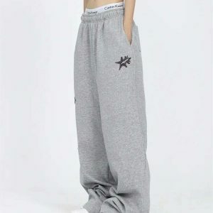 y2k star sweatpants   dynamic & youthful streetwear icon 2947