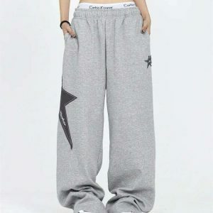 y2k star sweatpants   dynamic & youthful streetwear icon 5725