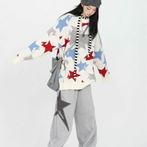 y2k star sweatpants   dynamic & youthful streetwear icon 8910