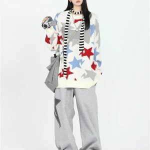 y2k star sweatpants   dynamic & youthful streetwear icon 8975