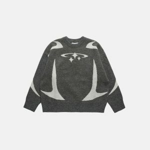 y2k stars graphic sweater   youthful & iconic streetwear piece 5490