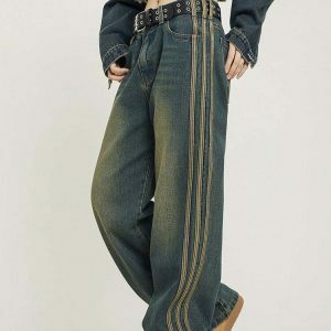 y2k vintage baggy jeans for women   chic & timeless style 1256