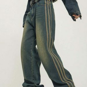 y2k vintage baggy jeans for women   chic & timeless style 8589