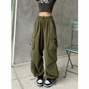 y2k vintage cargo pants   loose & youthful streetwear icon 7601
