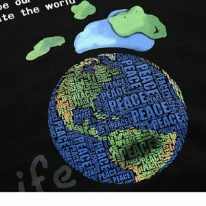 youthful 'life is good' earth hoodie   eco chic & vibrant 8976