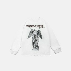 youthful angel hell graphic sweatshirt edgy streetwear appeal 1519