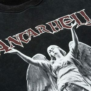 youthful angel hell graphic sweatshirt edgy streetwear appeal 6156