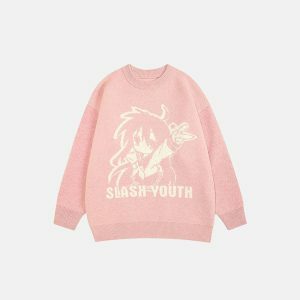 youthful anime slash sweater dynamic urban design 5591