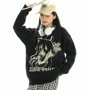 youthful anime slash sweater dynamic urban design 7145