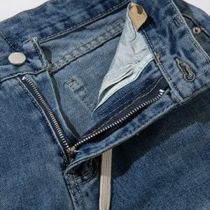 youthful baggy denim jeans with drawstring urban appeal 3684