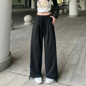 youthful baggy drawstring sweatpants for women street chic 1348