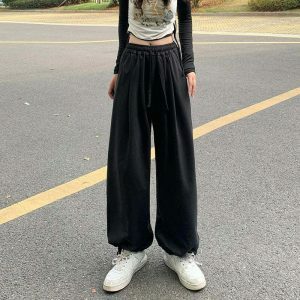 youthful baggy drawstring sweatpants for women street chic 7176