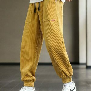 youthful baggy sweatpants sleek drawstring design 2076