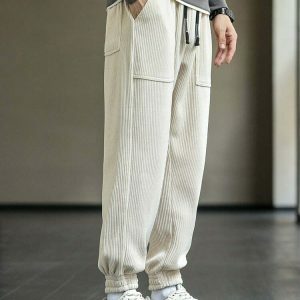 youthful baggy sweatpants sleek drawstring design 2632