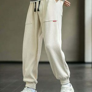 youthful baggy sweatpants sleek drawstring design 2646