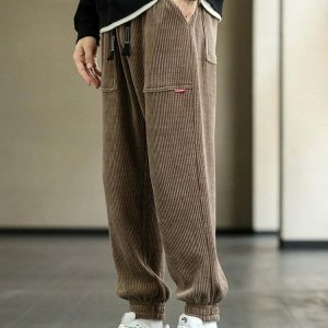 youthful baggy sweatpants sleek drawstring design 4210