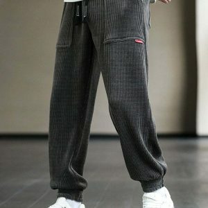 youthful baggy sweatpants sleek drawstring design 4370