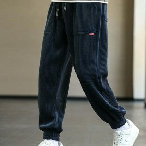 youthful baggy sweatpants sleek drawstring design 5198