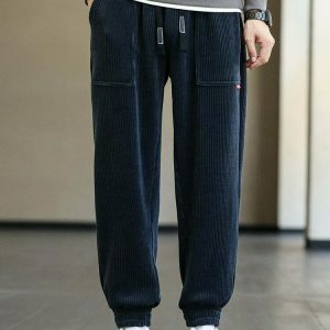 youthful baggy sweatpants sleek drawstring design 5852