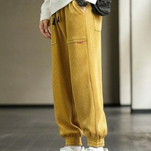 youthful baggy sweatpants sleek drawstring design 6124