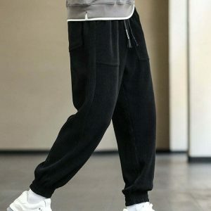 youthful baggy sweatpants sleek drawstring design 6839