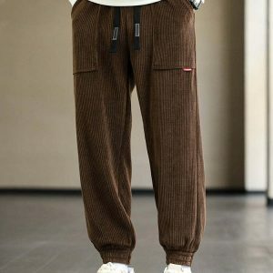 youthful baggy sweatpants sleek drawstring design 7201