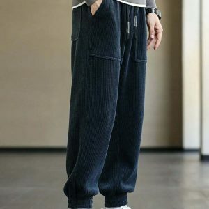 youthful baggy sweatpants sleek drawstring design 7745