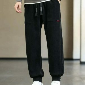 youthful baggy sweatpants sleek drawstring design 7789