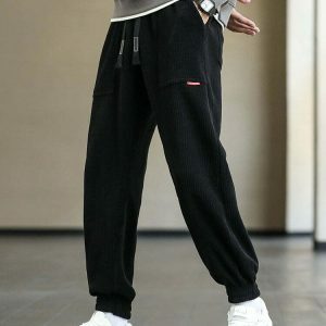 youthful baggy sweatpants sleek drawstring design 8624