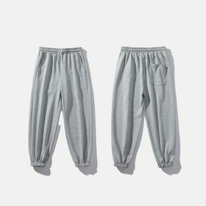 youthful baggy sweatpants straight leg comfort style 1411