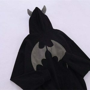 youthful bat wings hoodie zip up design streetwear icon 1645