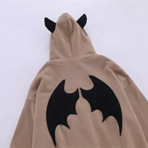 youthful bat wings hoodie zip up design streetwear icon 5860