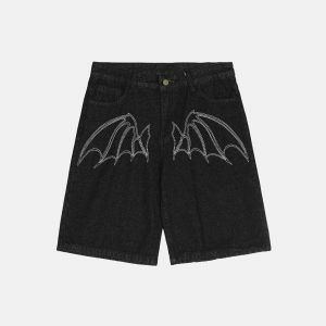 youthful bat wings shorts unique & dynamic streetwear 7271