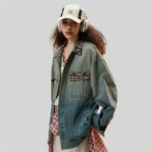 youthful blue washed denim jacket classic & trendy 5611