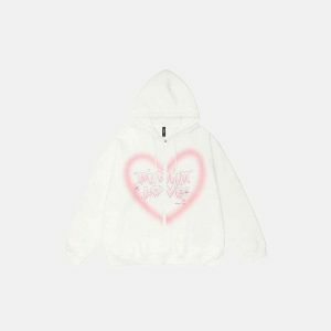 youthful bunny love hoodie   cozy & iconic streetwear 1185