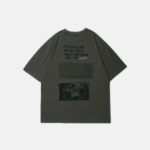 youthful bunny print t shirt edgy statement design 4051