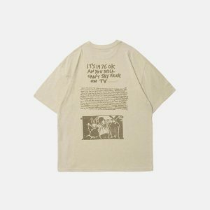 youthful bunny print t shirt edgy statement design 4839